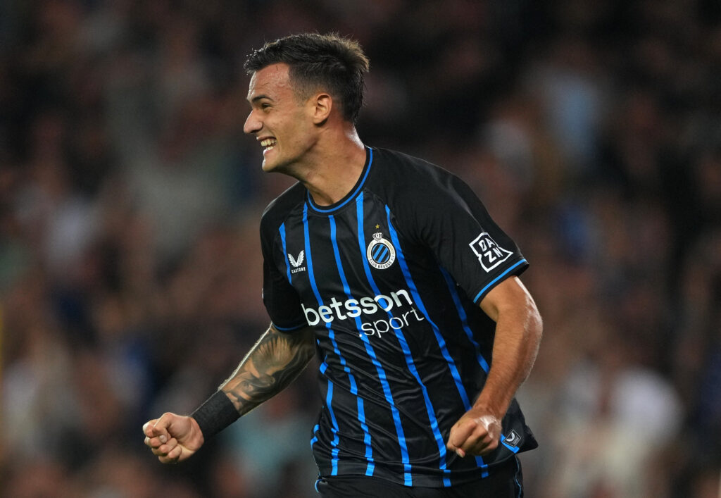 Arsenal add 20yo to midfield target list 2 BRUGES, BELGIUM - AUGUST 27: Aleksandar Stankovic of Club Brugge celebrates scoring his team's fifth goal during the UEFA Champions League Play-offs Round Second Leg match between Club Brugge and Rangers at Jan Breydelstadion on August 27, 2025 in Bruges, Belgium. (Photo by Alex Bierens de Haan/Getty Images)