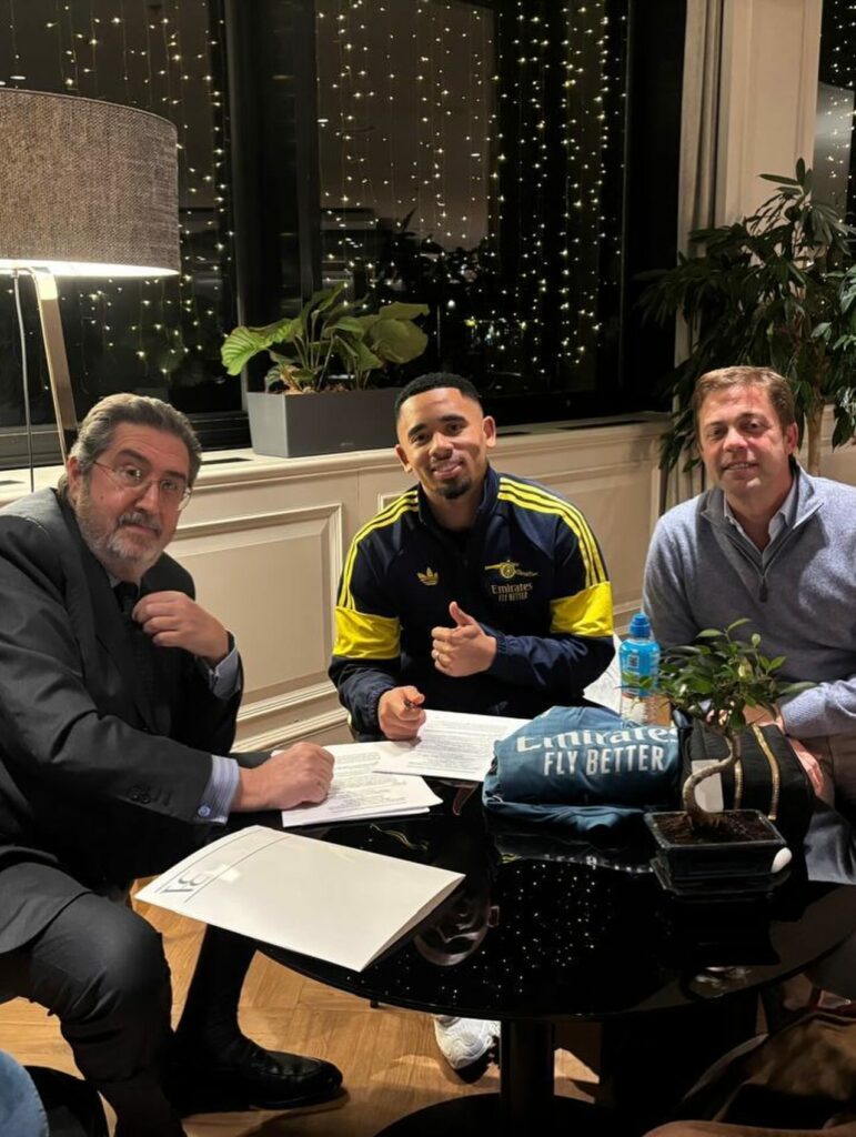 Gabriel Jesus signs with a new agency (Photo via Branchini Associati on Instagram)
