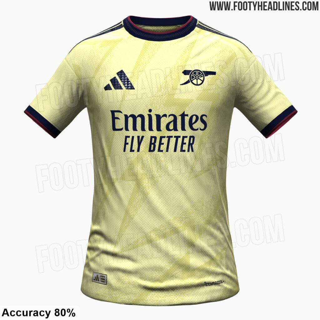 Arsenal 2026/27 kit leak mock-ups (via Footy Headlines)