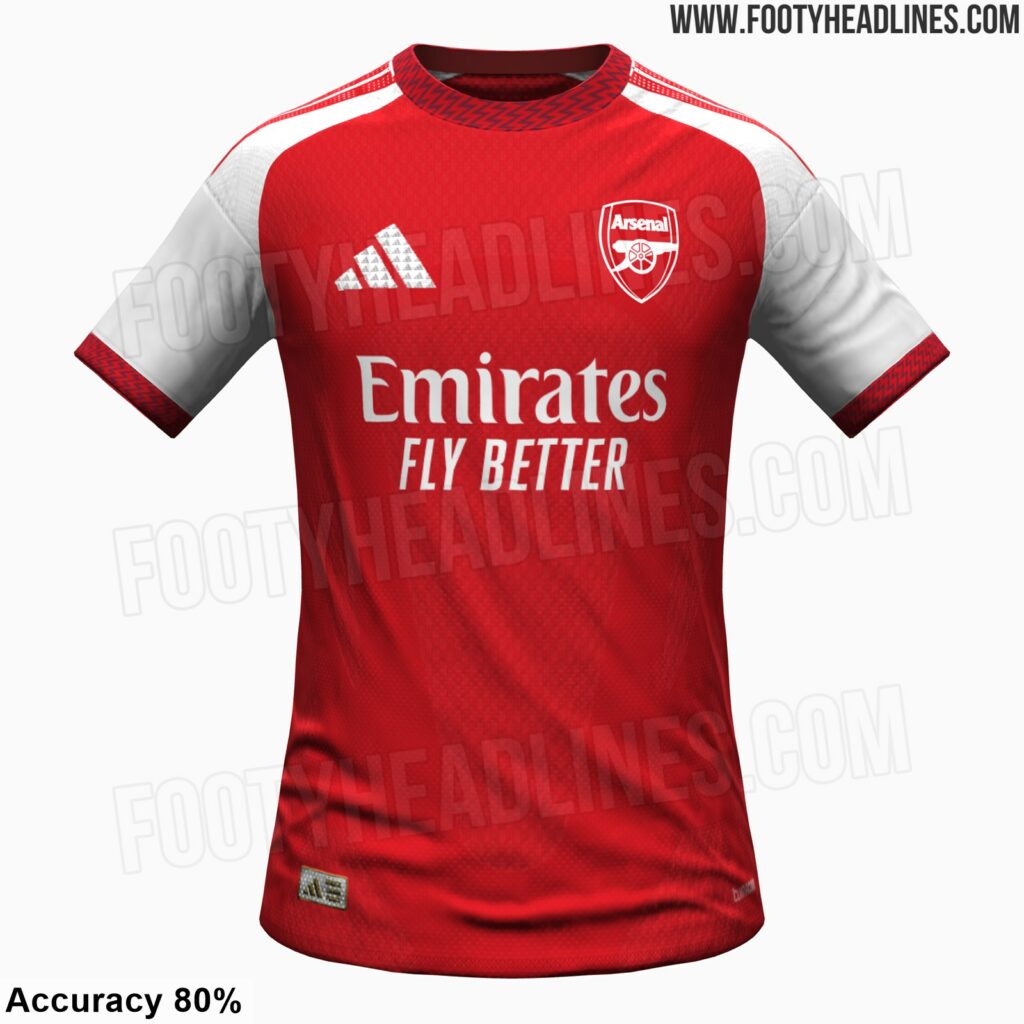 Arsenal 2026/27 kit leak mock-ups (via Footy Headlines)