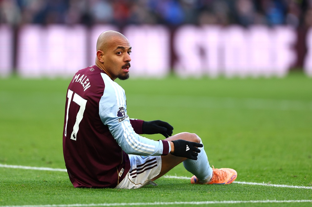 Donyell Malen during the Premier League match between Aston Villa and Nottingham Forest at Villa Park on January 03, 2026 in Birmingham, England. (Photo by Mark Thompson/Getty Images)
