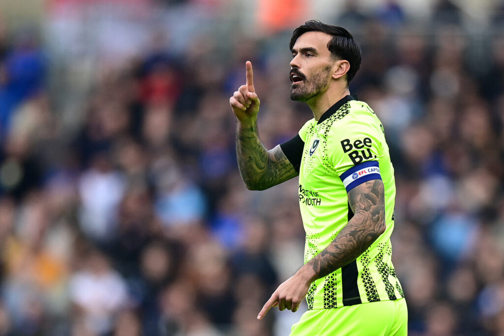 BIRMINGHAM, ENGLAND - NOVEMBER 1: Marlon Pack of Portsmouth reacts during the Sky Bet Championship match between Birmingham City and Portsmouth at St Andrew's Trillion Trophy Stadium on November 1, 2025 in Birmingham, England. (Photo by Richard Martin-Roberts/Getty Images)