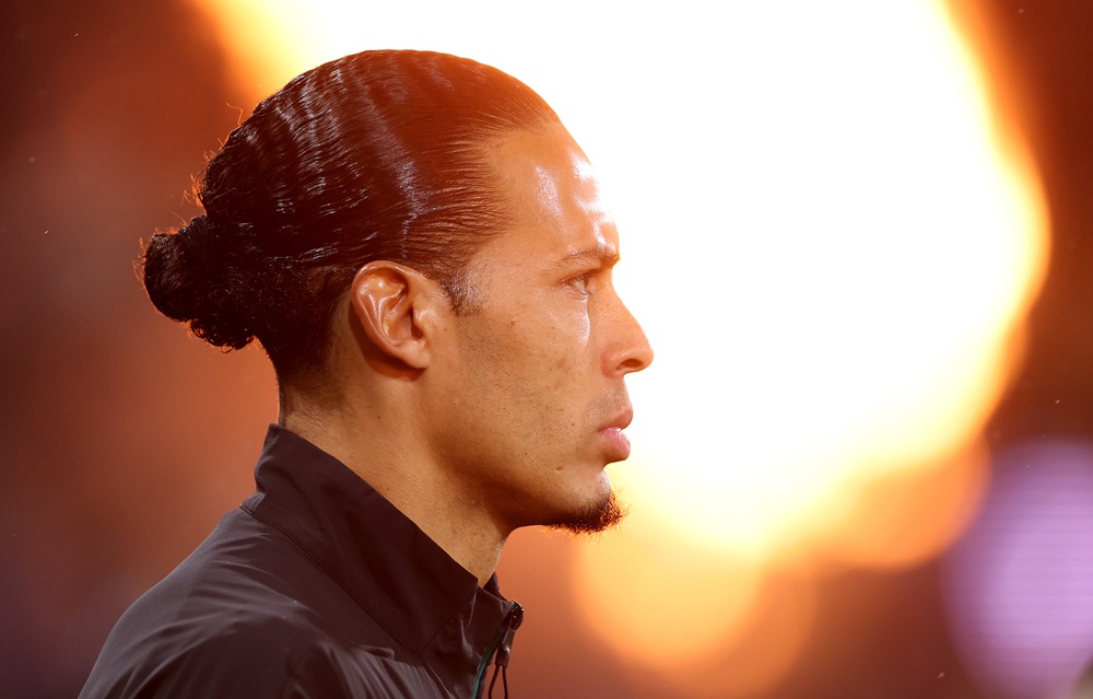 Virgil van Dijk of Liverpool reacts during the Premier League match between Bournemouth and Liverpool at Vitality Stadium on January 24, 2026 in Bournemouth, England. (Photo by Ryan Pierse/Getty Images)