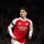 Kai Havertz of Arsenal during the Carabao Cup Semi Final First Leg match between Chelsea and Arsenal at Stamford Bridge on January 14, 2026 in London, England. (Photo by Alex Pantling/Getty Images)