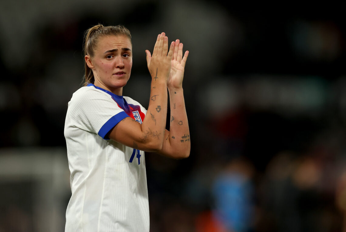DERBY, ENGLAND - OCTOBER 28: Georgia Stanway of England during the Women's international friendly between England and Brazil at Pride Park on Octob...