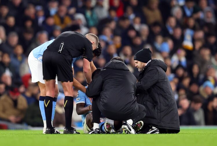 Guardiola expects City star to miss Spurs clash with new injury 1 Jeremy Doku of Manchester City receives medical treatment during the UEFA Champions League 2025/26 League Phase MD8 match between Manchester City a...