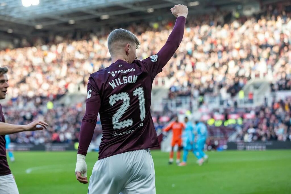 James Wilson with Hearts (Photo via Wilson on Instagram)