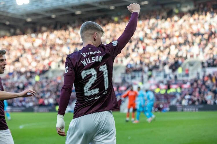 James Wilson with Hearts (Photo via Wilson on Instagram)