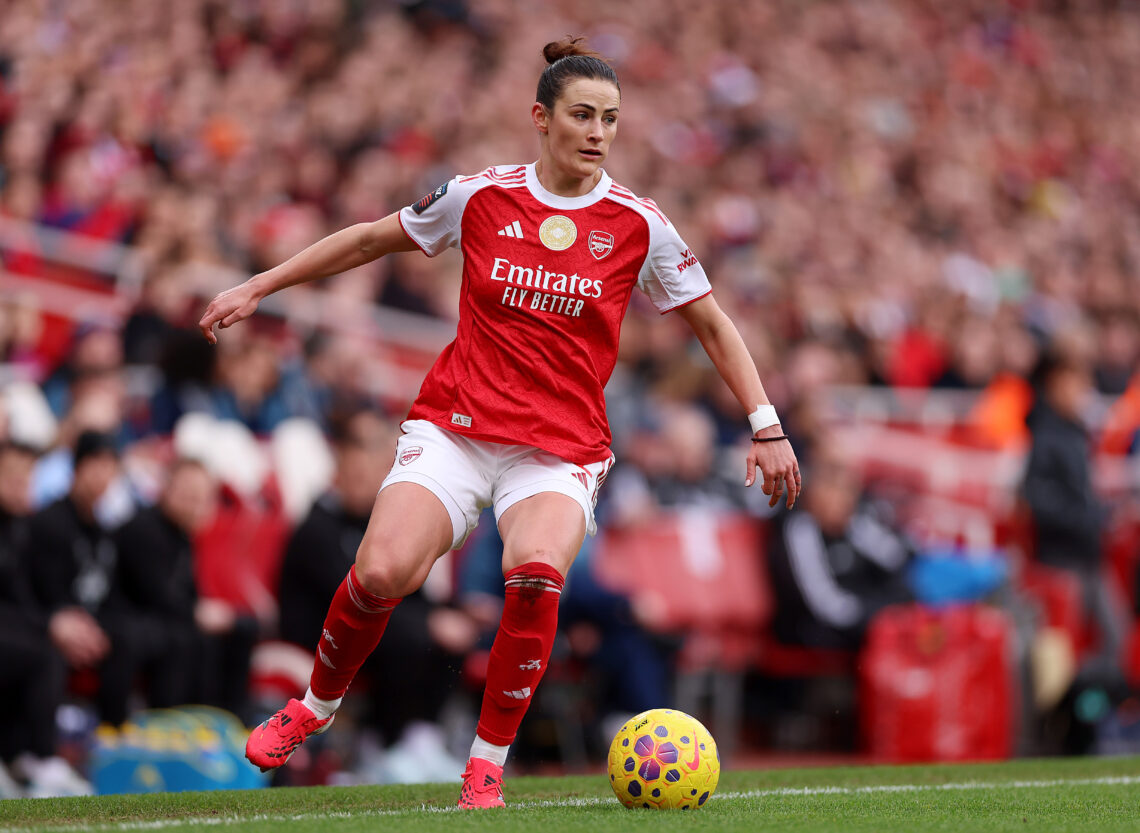 Arsenal defender called up for SheBelieves Cup in March 1 LONDON, ENGLAND - FEBRUARY 08: Emily Ann Fox of Arsenal during the Barclays Women's Super League match between Arsenal and Manchester City at Emira...