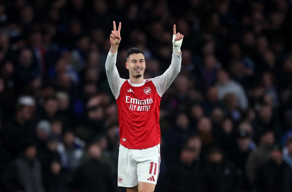 New stat emphasises Arsenal star's unusual scoring form 2 Gabriel Martinelli of Arsenal celebrates scoring his team's second goal during the Emirates FA Cup Fourth Round match between Arsenal and Wigan Athletic on February 15, 2026 in London, England. (Photo by Richard Pelham/Getty Images)