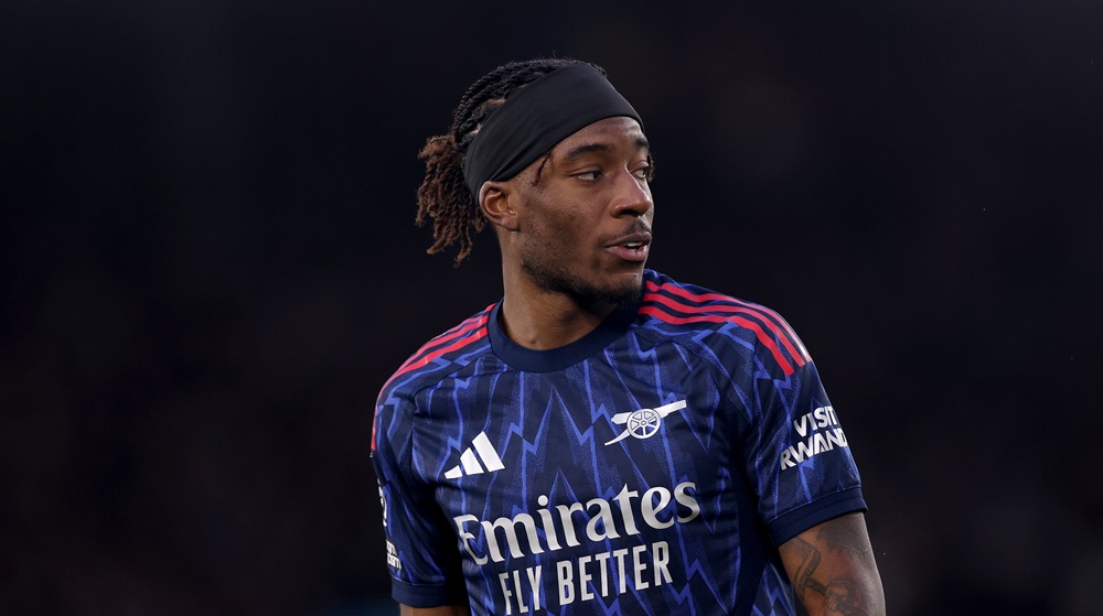 Noni Madueke of Arsenal during the Premier League match between Leeds United and Arsenal at Elland Road on January 31, 2026 in Leeds, England. (Photo by Carl Recine/Getty Images)