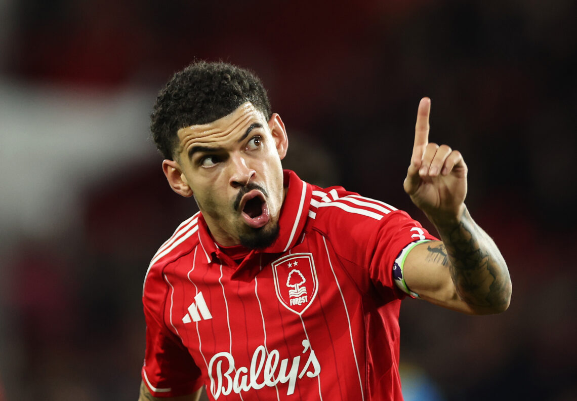 NOTTINGHAM, ENGLAND - FEBRUARY 11: Morgan Gibbs-White of Nottingham Forest reacts during the Premier League match between Nottingham Forest and Wol...