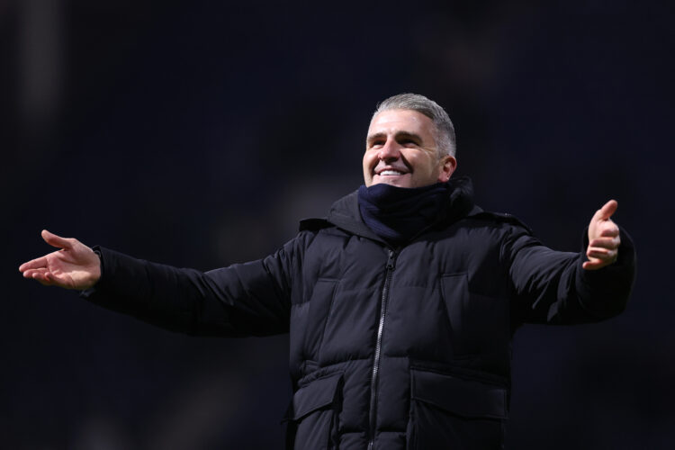 PRESTON, ENGLAND - JANUARY 09: Ryan Lowe, Manager of Wigan Athletic, celebrates following the team's victory in the Emirates FA Cup Third Round mat...