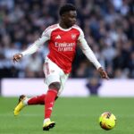 Bukayo Saka of Arsenal during the Premier League match between Tottenham Hotspur and Arsenal at Tottenham Hotspur Stadium on February 22, 2026 in London, England. (Photo by Justin Setterfield/Getty Images)