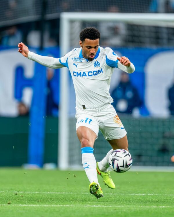 Ethan Nwaneri with Marseille (Photo via OlympiqueDeMarseille on Instagram)