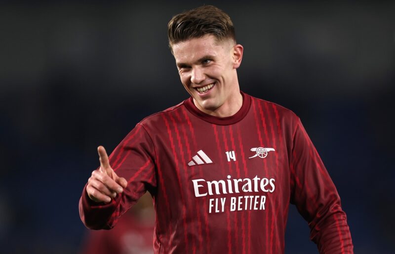 Viktor Gyökeres of Arsenal reacts during the Premier League match between Brighton & Hove Albion and Arsenal at Amex Stadium on March 04, 2026 ...