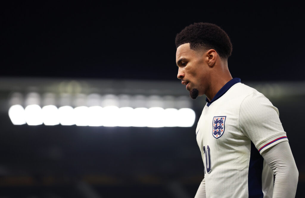 Arsenal trio called up by England u21s includes senior international 4 DERBY, ENGLAND - OCTOBER 13: Ethan Nwaneriof England during the 2027 UEFA European Under-21 Championship Qualifier match between England and Andorra at Pride Park on October 13, 2025 in Derby, England. (Photo by Nathan Stirk/Getty Images)