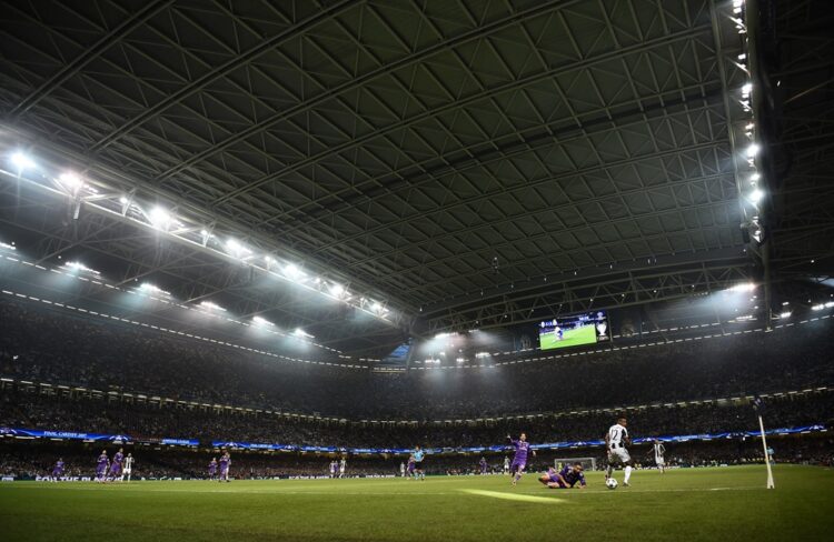 General view inside the stadium during the UEFA Champions League Final between Juventus and Real Madrid at National Stadium of Wales on June 3, 201...
