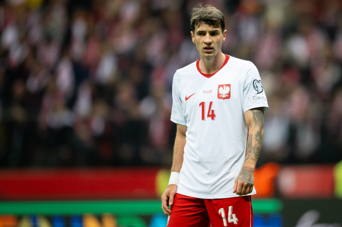 €17m Arsenal transfer to activate before 31 May 1 WARSAW, POLAND - MARCH 26: Jakub Kiwior of Poland looks on during the FIFA World Cup 2026 European Qualifiers KO play-offs match between Poland and...