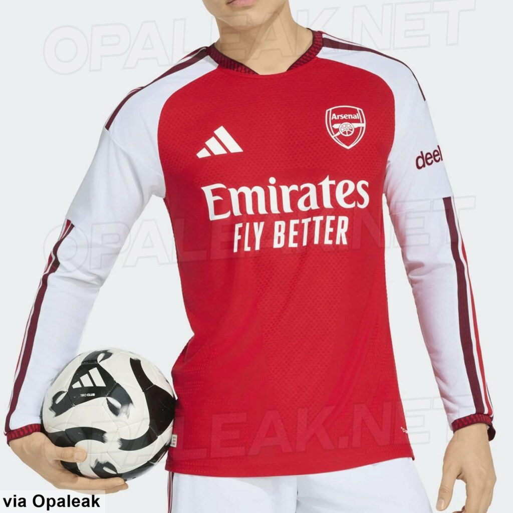 Leaked: 1st official images of Arsenal 26/27 home kit 2 Arsenal 26/27 home kit (Photo via FootyHeadlines.com)