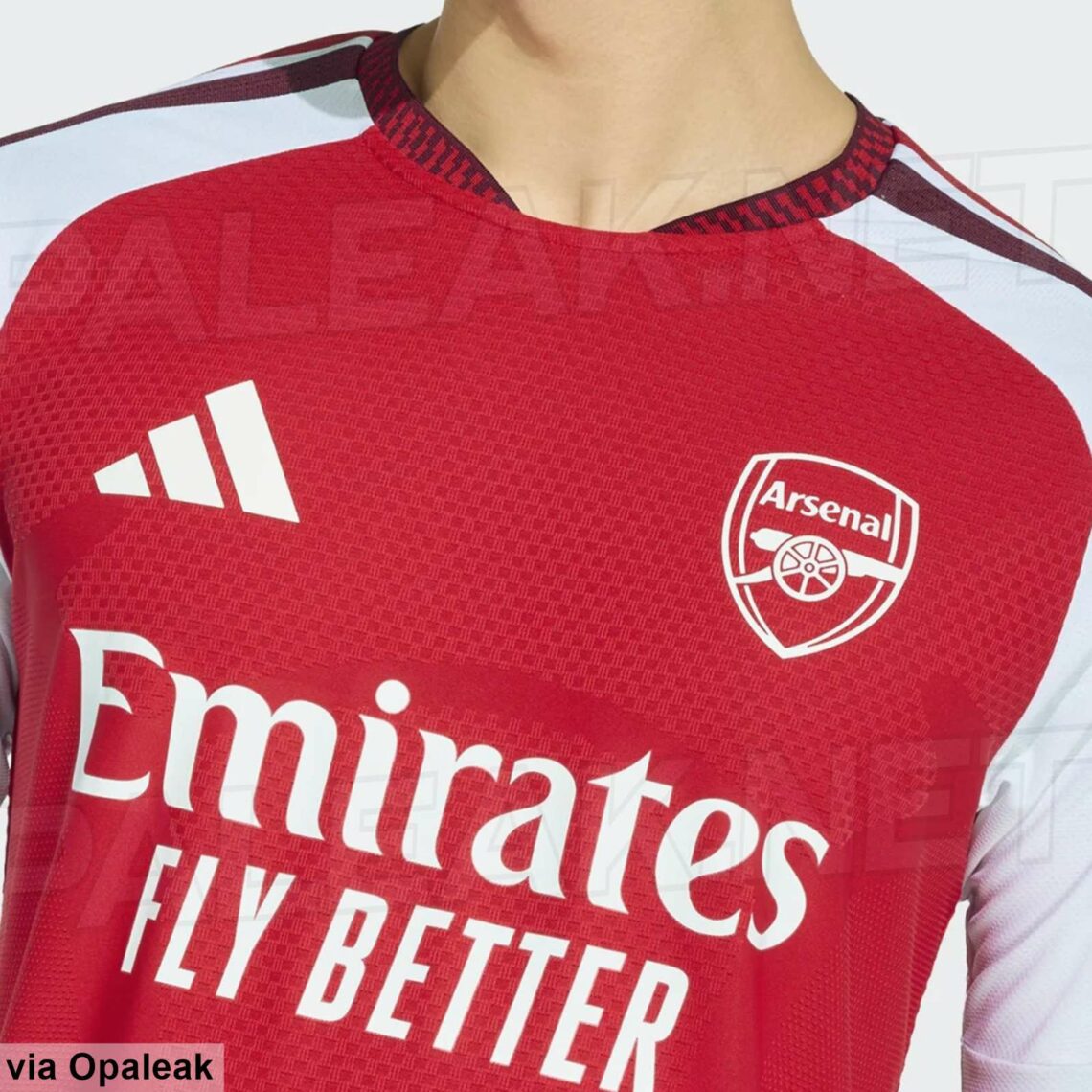 Leaked: 1st official images of Arsenal 26/27 home kit 1 Arsenal 26/27 home kit (Photo via FootyHeadlines.com)