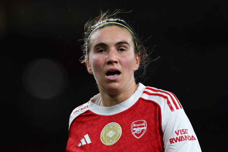 LONDON, ENGLAND - MARCH 24: Mariona Caldentey of Arsenal during the UEFA Women's Champions League 2025/26 Quarter-finals First Leg match between Ar...