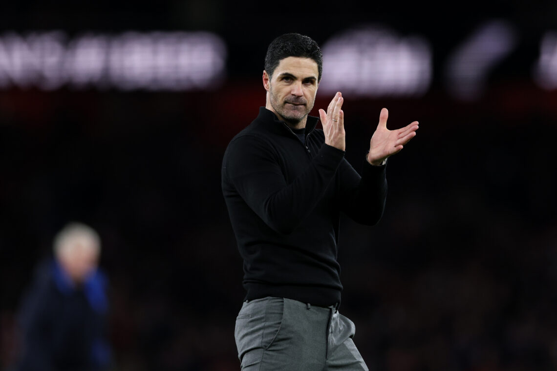LONDON, ENGLAND - MARCH 14: Mikel Arteta, Manager of Arsenal, during the Premier League match between Arsenal and Everton at Emirates Stadium on Ma...