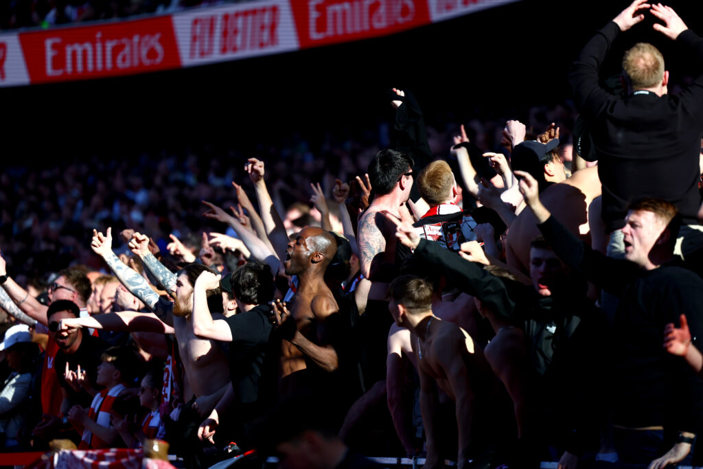 Arsenal fans at the Emirates