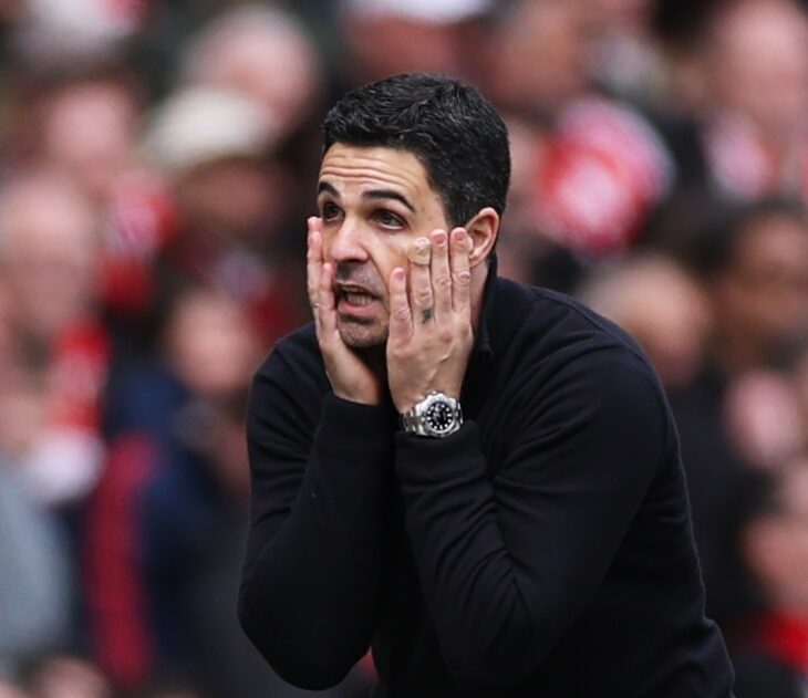 Arteta's reacts to Arsenal 'strange' defeat 1 LONDON, ENGLAND - APRIL 11: Mikel Arteta, Manager of Arsenal, reacts during the Premier League match between Arsenal and Bournemouth at Emirates St...