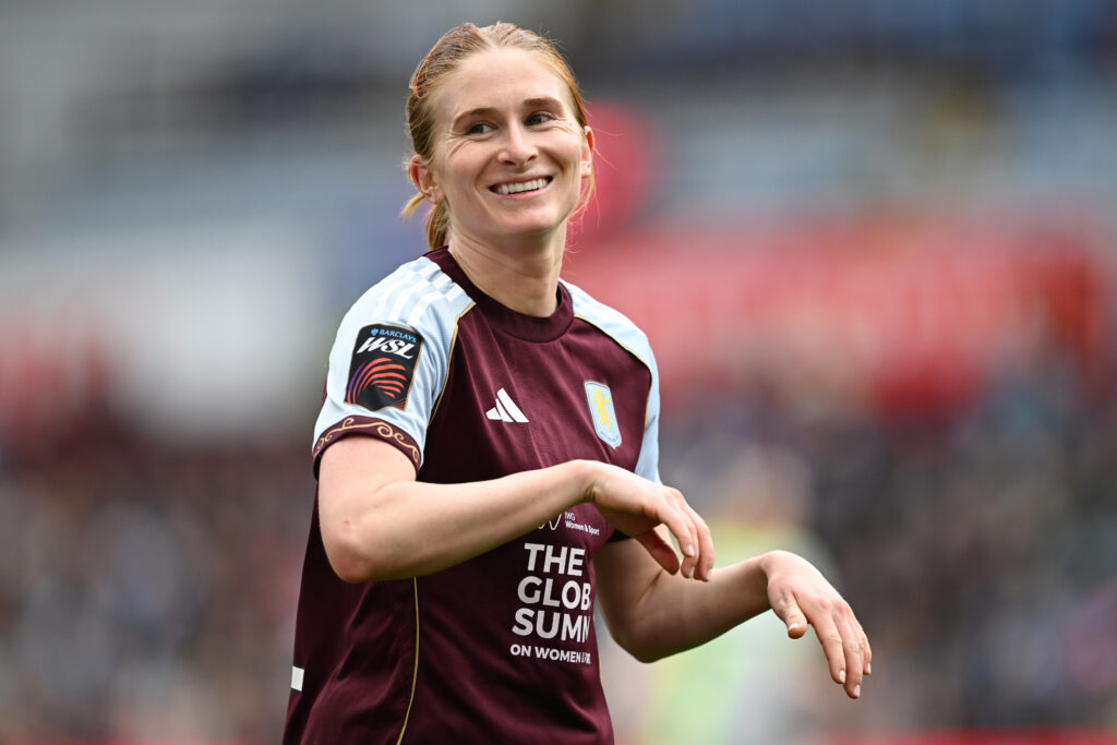 Will Arsenal women's loan players be Gunners next season? 3 BIRMINGHAM, ENGLAND - MARCH 15: Jenna Nighswonger of Aston Villa during the Barclays Women's Super League match between Aston Villa and Manchester City at Villa Park on March 15, 2026 in Birmingham, England. (Photo by Gareth Copley/Getty Images)