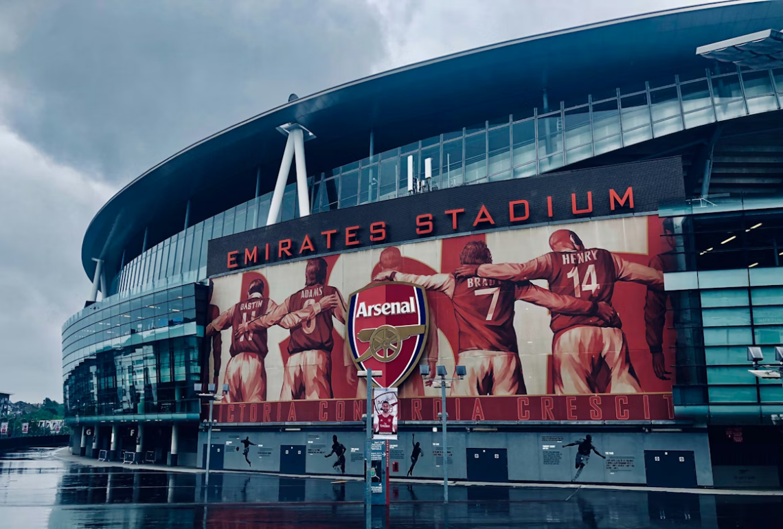 A view of the Emirates stadium from the outside