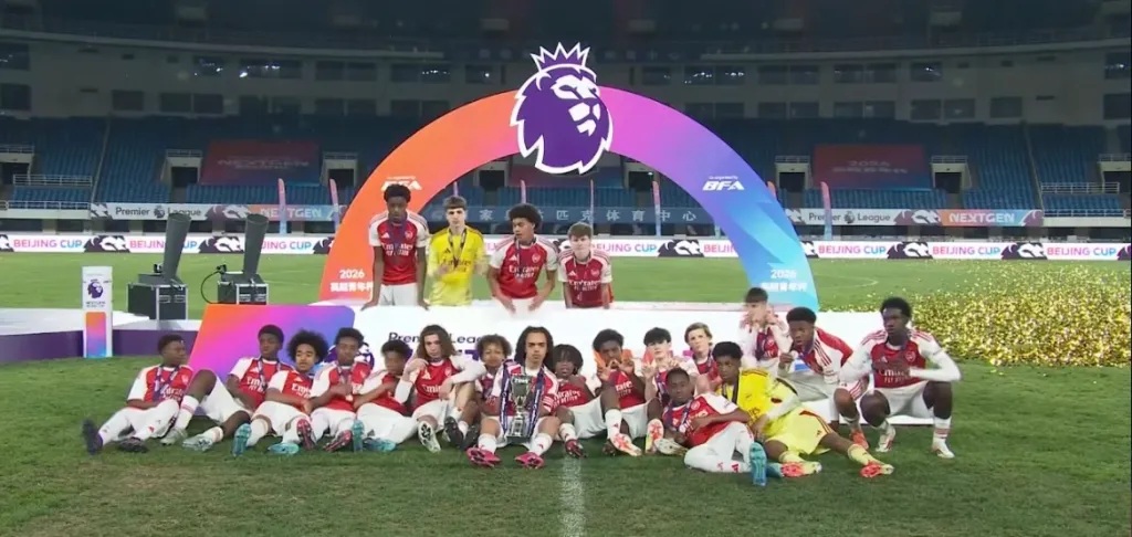 Arsenal u15s after winning the Premier League Next Gen Cup (Photo via arsenalyouth.wordpress.com)