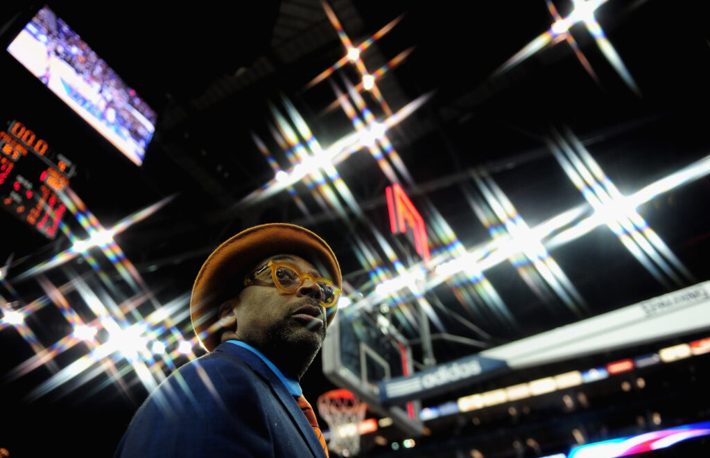 Spike Lee under bright lights