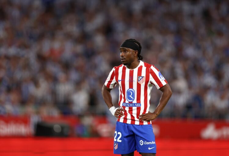 Ademola Lookman of Atletico de Madrid looks on during the Copa Del Rey Final match between Real Sociedad and Atletico de Madrid at Estadio de La Ca...