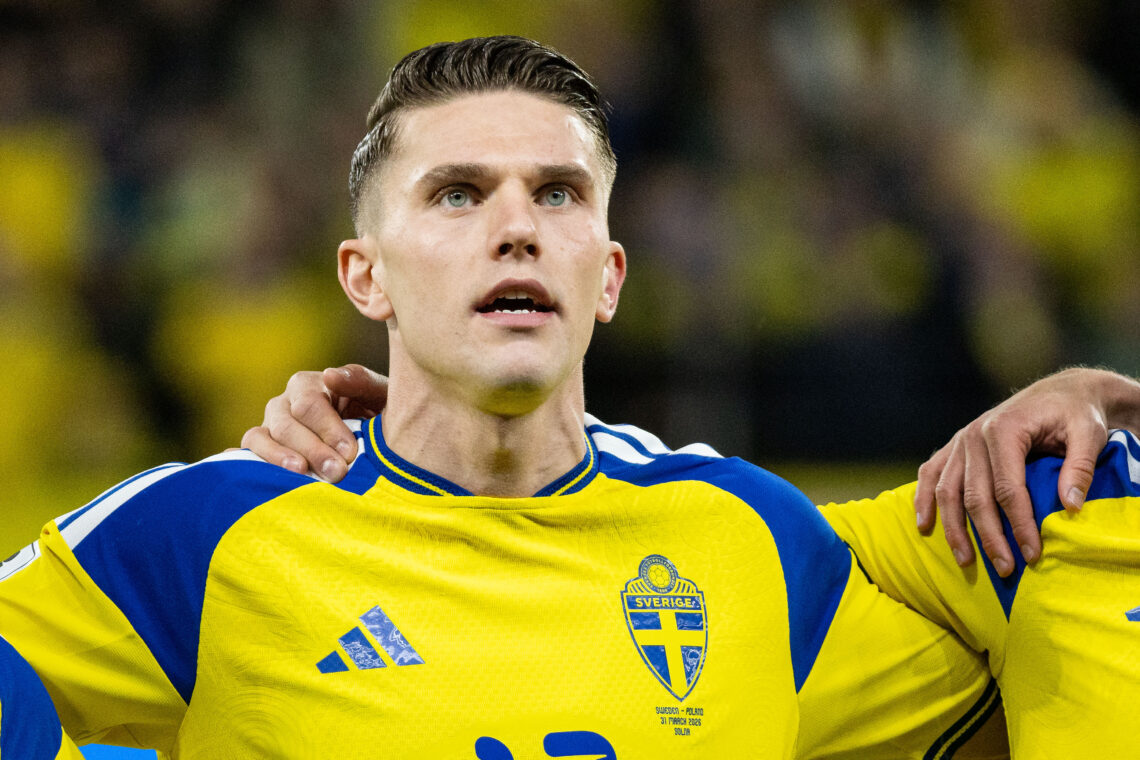 SOLNA, SWEDEN - MARCH 31: Viktor Gyokeres of Sweden during the FIFA World Cup 2026 European Qualifiers KO play-offs match between Sweden and Poland...
