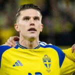 SOLNA, SWEDEN - MARCH 31: Viktor Gyokeres of Sweden during the FIFA World Cup 2026 European Qualifiers KO play-offs match between Sweden and Poland at Strawberry Arena on March 31, 2026 in Solna, Sweden. (Photo by Michael Campanella/Getty Images)