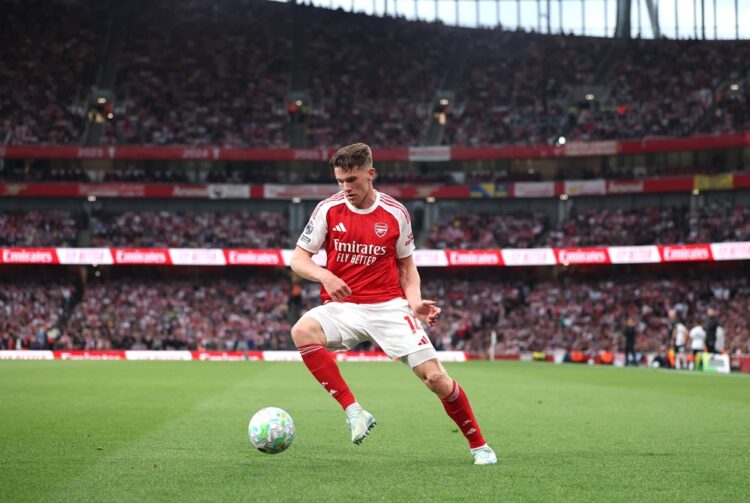 Viktor Gyokeres of Arsenal during the Premier League match between Arsenal and Fulham at Emirates Stadium on May 02, 2026 in London, England. (Phot...