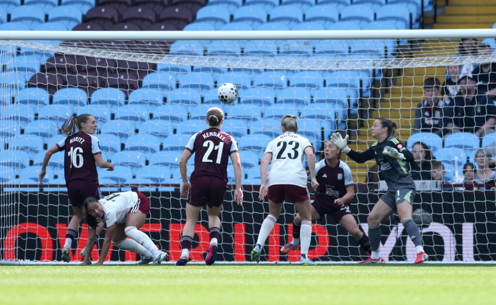 Alessia Russo of Arsenal scores her team's first goalduring the Barclays Women's Super League match between Aston Villa and Arsenal at Villa Park on May 09, 2026