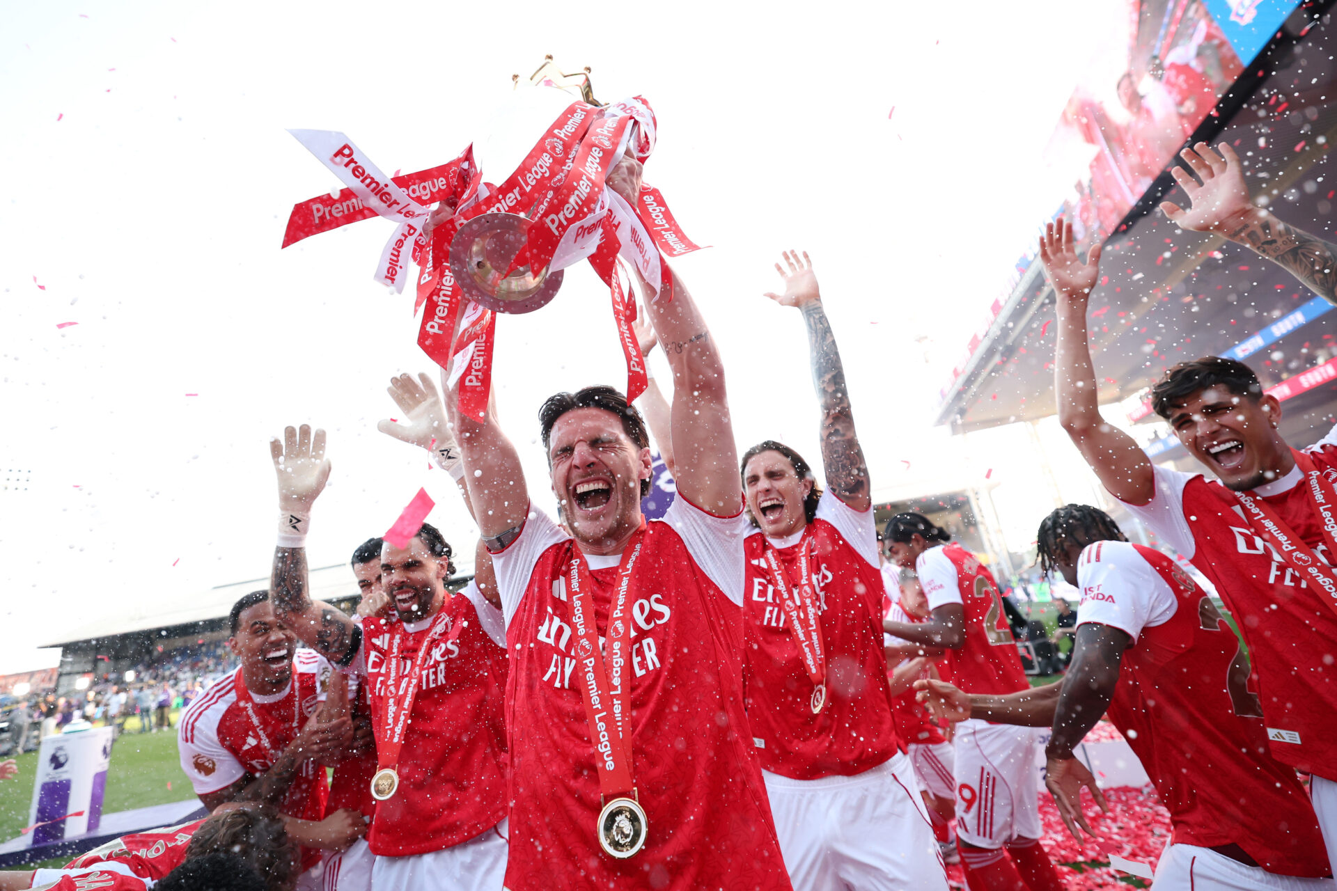 Best photos as Arsenal lift Premier League trophy 20 crystal palace v arsenal premier league 15 scaled