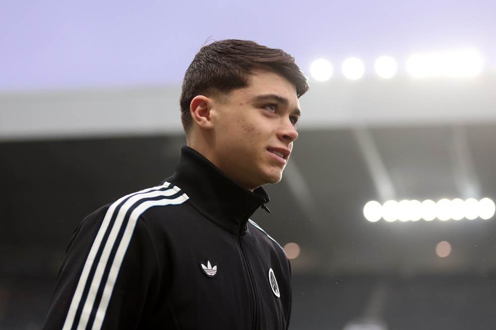 Lewis Miley of Newcastle United arrives at the stadium prior to the Premier League match between Newcastle United and Aston Villa at St James' Park on January 25, 2026 in Newcastle upon Tyne, England. (Photo by George Wood/Getty Images)