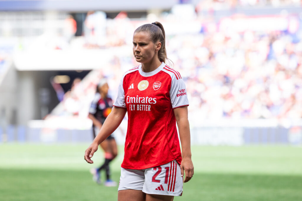 Pelova Victoria of Arsenal FC during the UEFA Women's Champions League 2025/26 Semi-Final Second Leg match between OL Lyonnes and Arsenal FC at OL Stadium on May 2, 2026