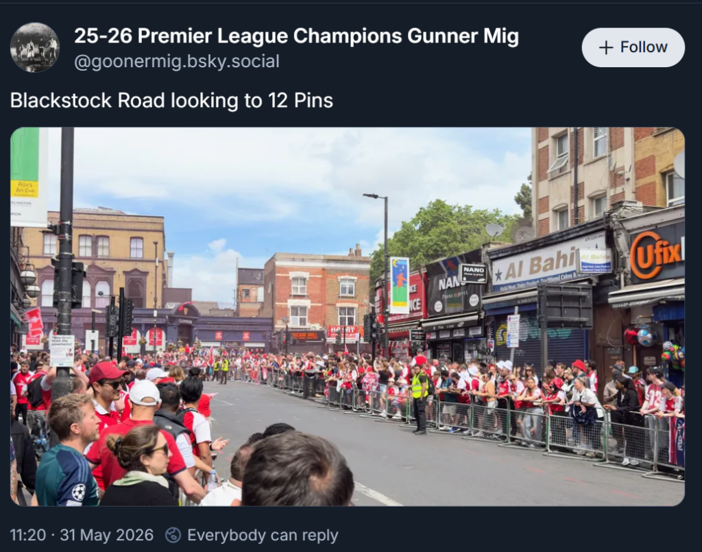 Arsenal parade: All the details, photos, video 5 Blackstock Road looking to 12 Pins