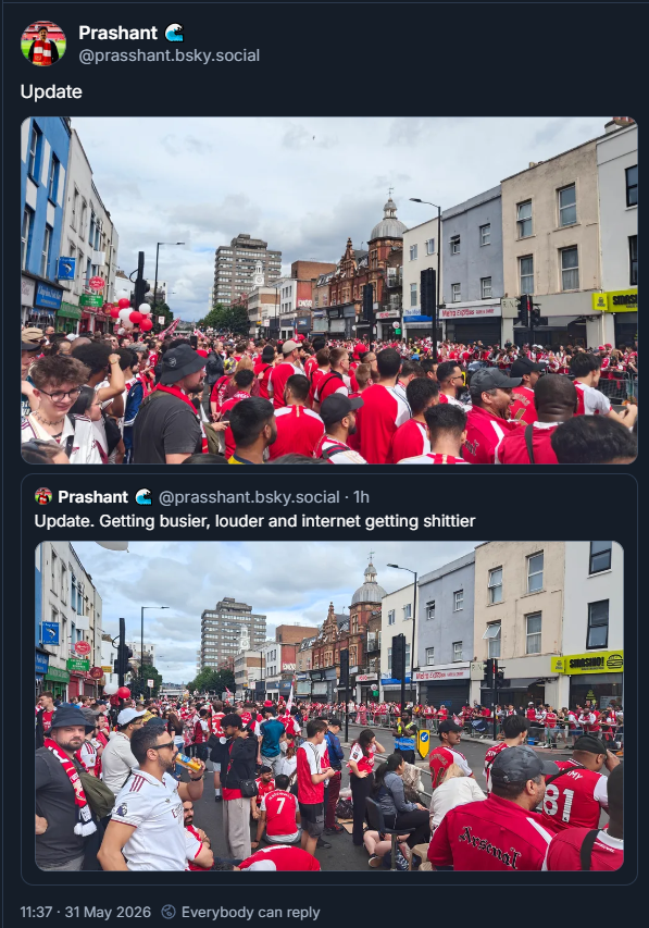 Arsenal parade: All the details, photos, video 6 Arsenal fans gathering in their thousands for the Arsenal parade