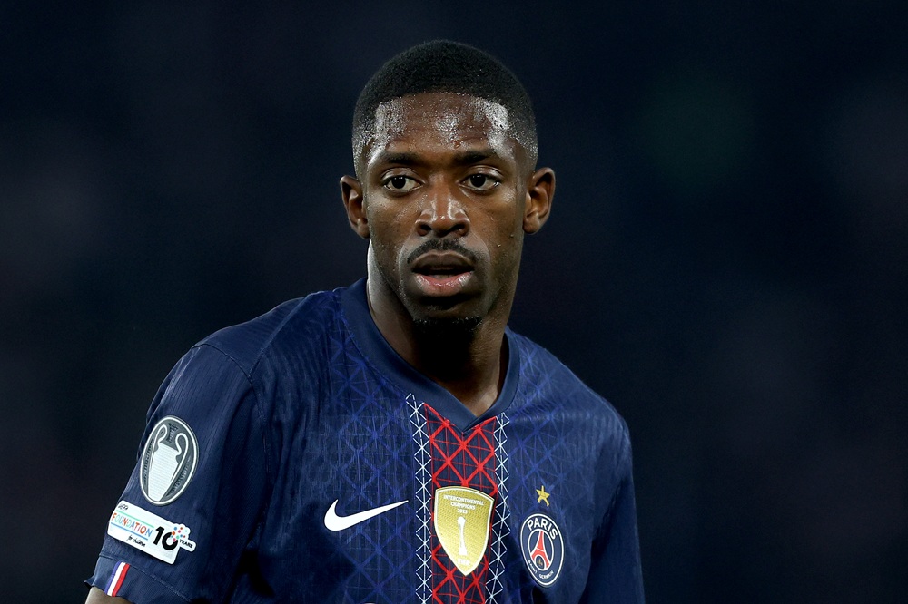 Ousmane Dembele of Paris Saint-Germain looks on during the UEFA Champions League 2025/26 Semi Final First Leg match between Paris Saint-Germain and FC Bayern München at Parc des Princes on April 28, 2026 in Paris, France. (Photo by Alexander Hassenstein/Getty Images)