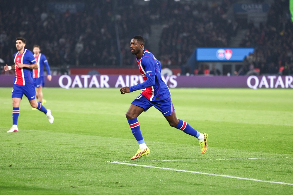 Dembele gives injury update pre-Arsenal final 1 Ousmane Dembele of Paris Saint-Germain looks on during the Ligue 1 McDonald's match between Paris Saint-Germain and Stade Brestois 29 at Parc des P...