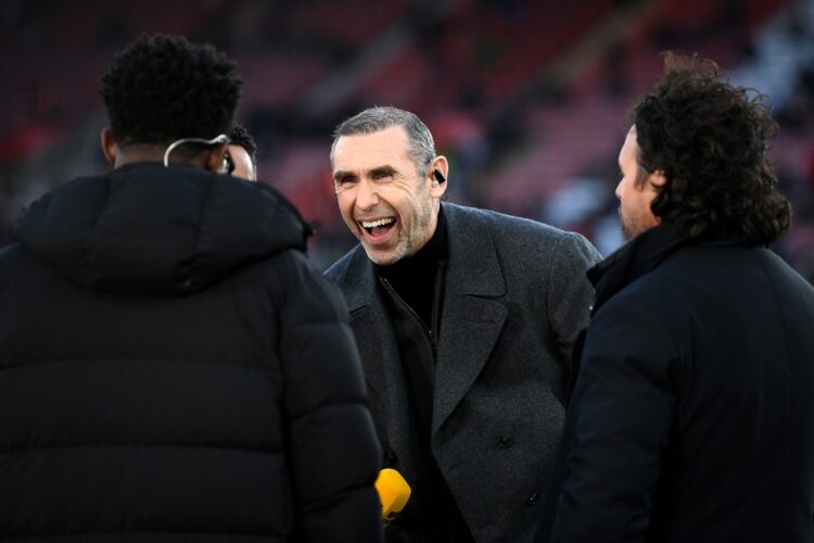 BBC Presenter Martin Keown looks on prior to the Emirates FA Cup Quarter Final match between Southampton and Arsenal at St Mary's Stadium on April ...