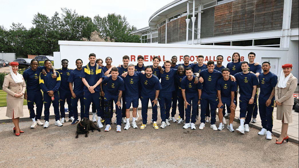 Arsenal travelling squad for Budapest confirmed pre-CL final 1 Arsenal squad pre-Budapest (Photo via Arsenal.com)