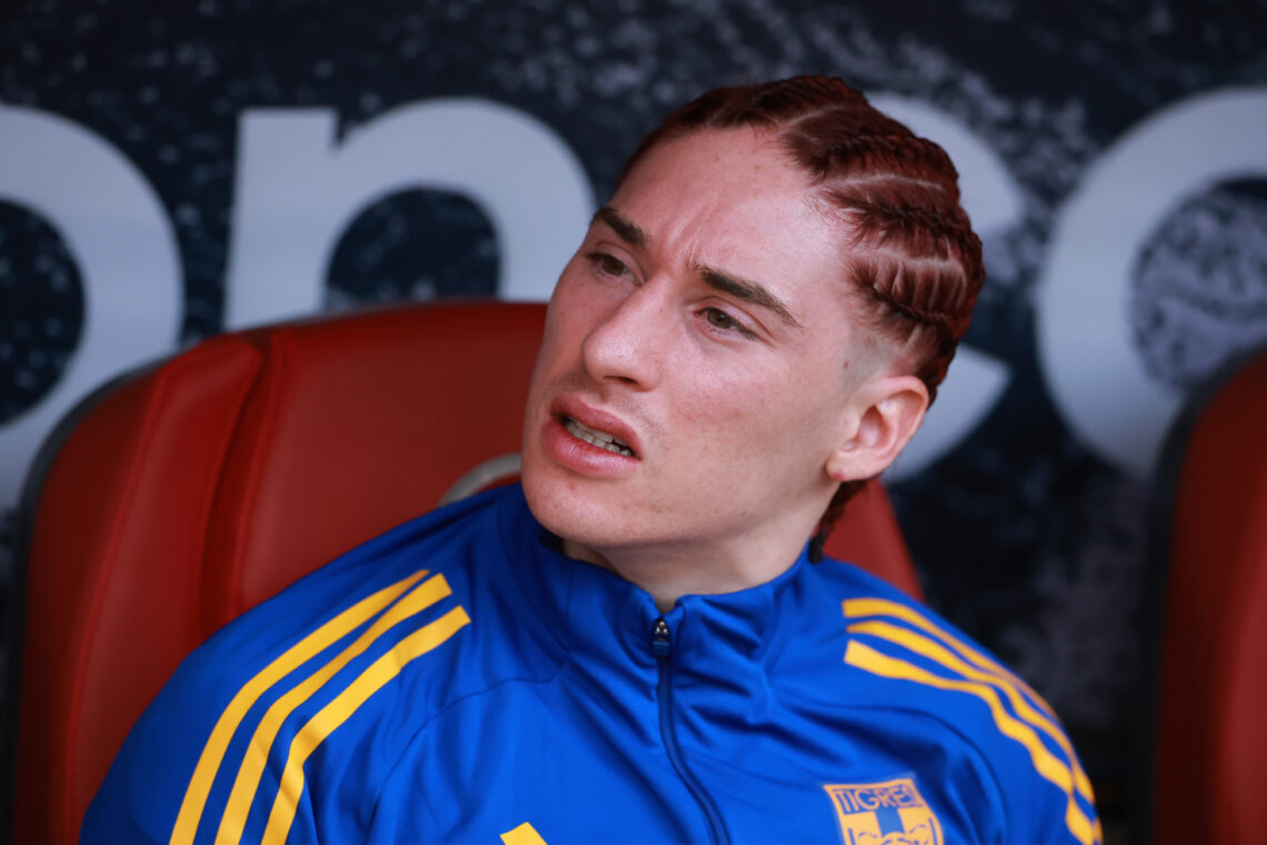 Ex-Arsenal youngster suffers knee injury ahead of World Cup 1 Marcelo Flores of Tigres UANL looks on prior to the CONCACAF Champions Cup 2026 final match between Toluca and Tigres UANL at Nemesio Diez Stadium ...