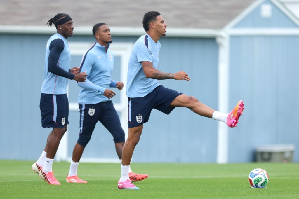 Arsenal make £100m Villa man number 1 target 2 Morgan Rogers #17 of England trains during an England Training Session on June 22, 2026 in Kansas City, Kansas.