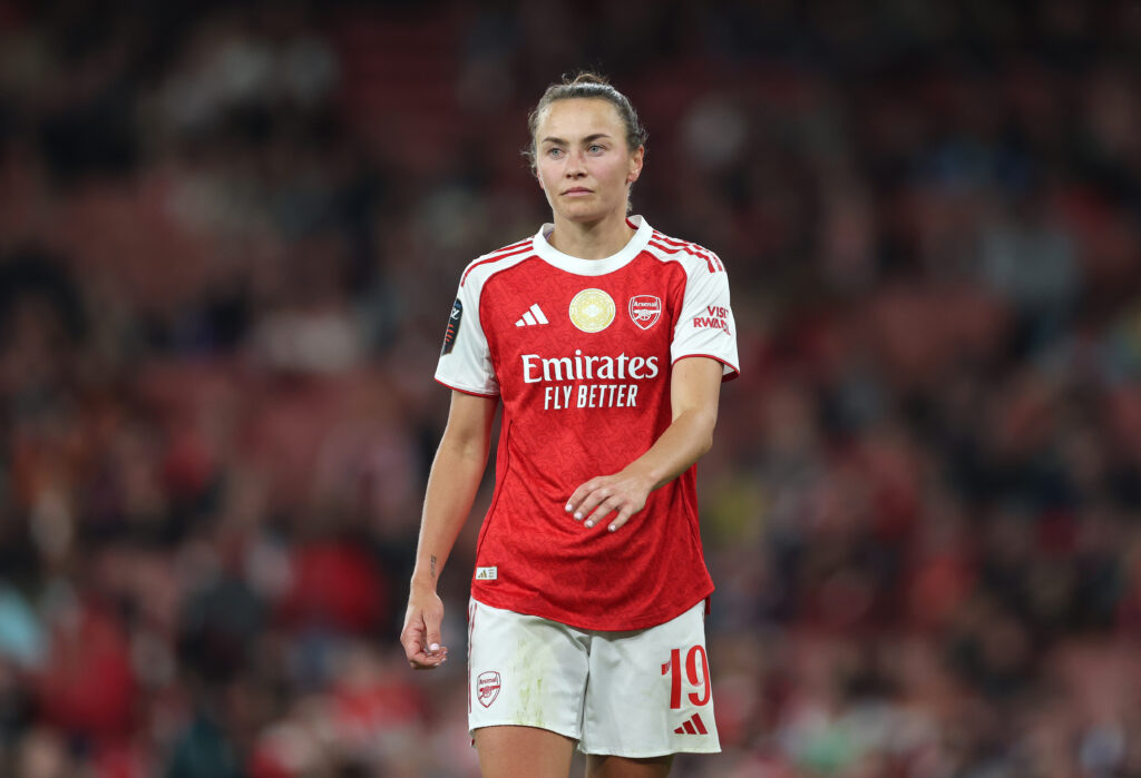 Caitlin Foord of Arsenal during the Barclays Women's Super League match between Arsenal and Leicester City at Emirates Stadium on April 29, 2026